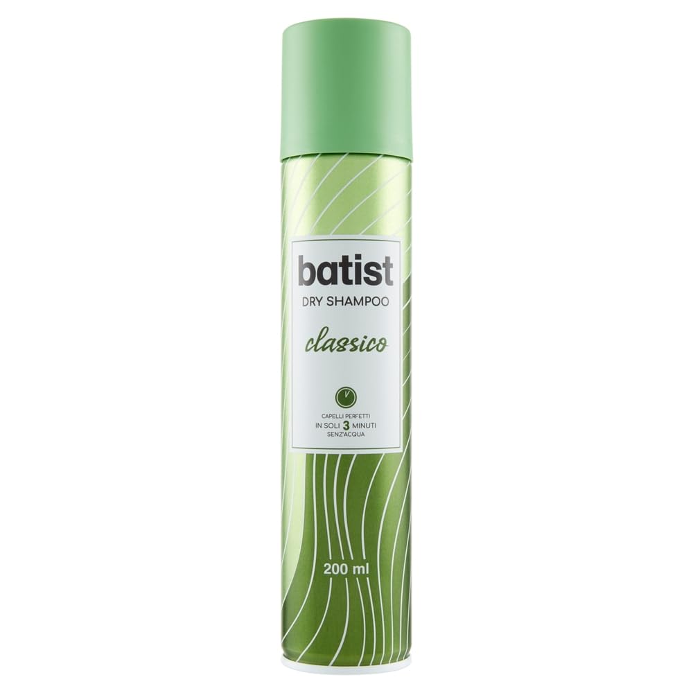 Batist Dry Shampoo Classico - Champú seco que limpia el cabello en pocos minutos sin agua, 200 ml + llavero Beni Culinari gratuito