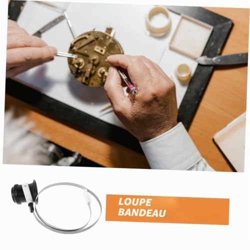 VERDANVERSE Loupe de Réparation Montre Tête avec Anneau INOX Grossissement Confortable pour Horlogers Bijoutiers et Techniciens Électroniques Outil Précision Portable – vue 8