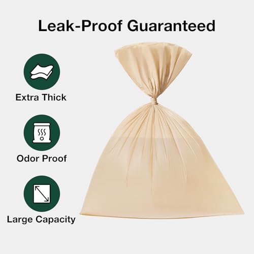 Image of VETRESKA Dog Poop Bag with Dispenser, Leak Proof and Extra Thick Pet Waste Bags for Dog Walking and Cat Litter, Sandalwood & Almond Scented, 105 Count
