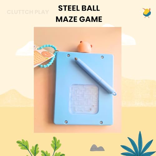 Image of 2 in 1 Magnetic Toy - Magpad Keychain with Steel Balls Writing & Drawing Board Magnetism Toy for Kids, Stress Relief School Bag Pendant, Ages 3+ (Drawing Pad)