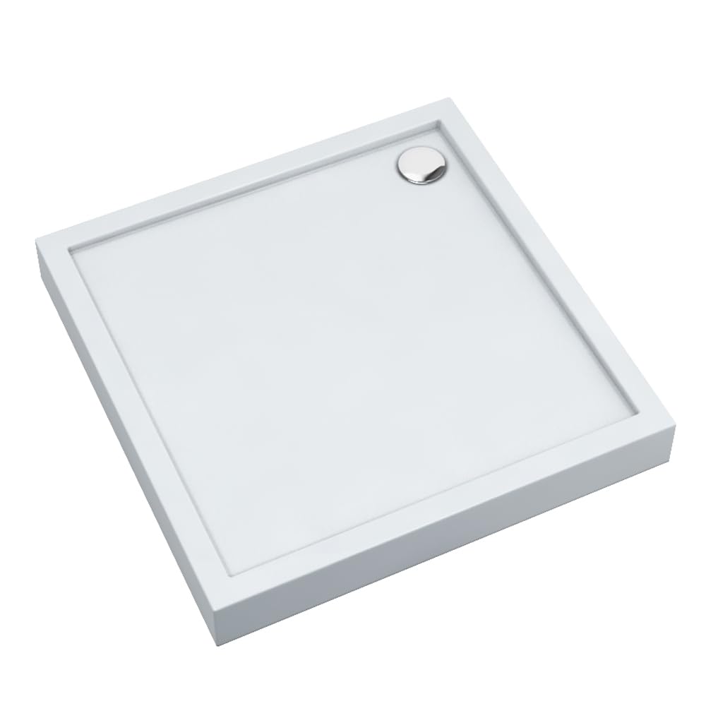AQUABAD Duschwanne/Duschtasse | Ultima mit LeakProtect Technologie Smooth White 90x90cm Quadrat