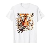 Abstract Geometric Tiger Art Wildlife Fierce