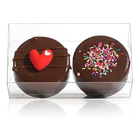 25 Pack Clear Small Chocolate Covered Mini Ore Cookies Boxes 4.17 x 2.16 x 1.37 Inches Mccaron Boxes for 2 Bakery Boxes Treat Boxes for Wedding Cover