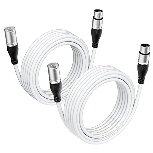 Image of EBXYA XLR Cable 10ft 2 Packs Microphone Cable with 3-Pin XLR Male to Female