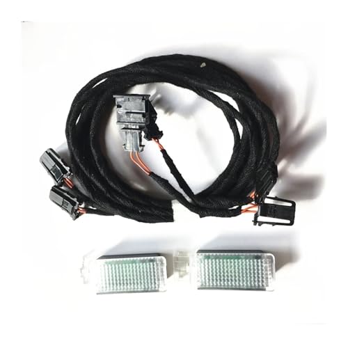 Car LED Footwell Light Foot Lights Cable Wiring Harness，Compatible With VW PASSAT B8 CC Golf 7 MK7 7.5 Jetta Tiguan MK2，Compatible with Seat Skoda 5GG947409