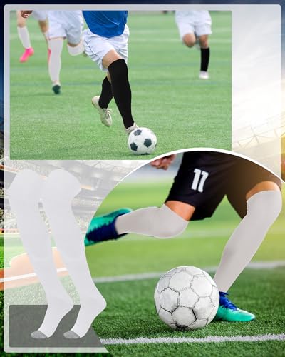 Image of Panitay 2 Pairs Over The Knee Baseball Socks High Football Softball Socks Sport Extra Long for Boys Girls Youth Women Men
