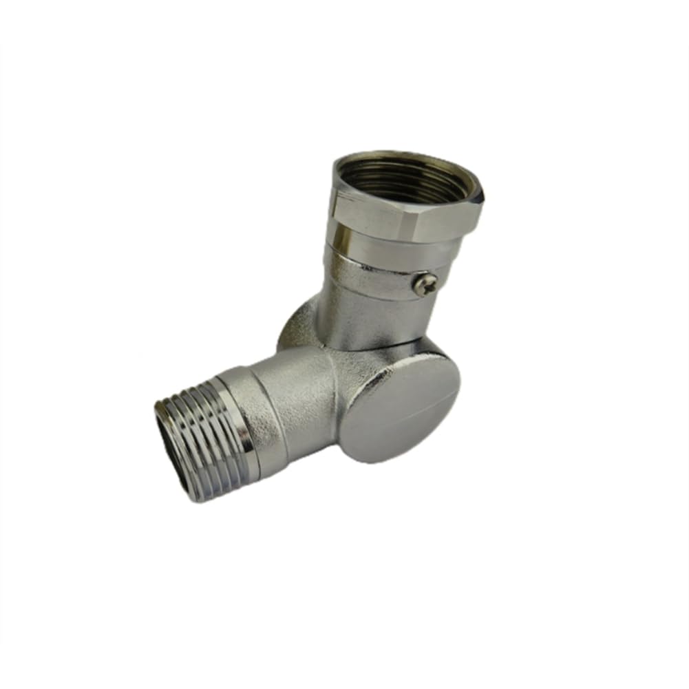 IJSDNVJNDX RV Swivel Garden Hose Adapter Adjustable 180° & 360° Brass Rotating Hose Elbow Connector Adjustable Faucet Fittings Silver