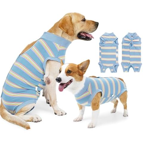 Coppthinktu Dog Recovery Suit Dog Surgery Recovery Suit Female, Dog Onesies Dog Surgical Recovery Suit for Small Medium Large Dogs, Pet Recovery Shirt Post Spay Abdominal Wounds (X-Large) Cover