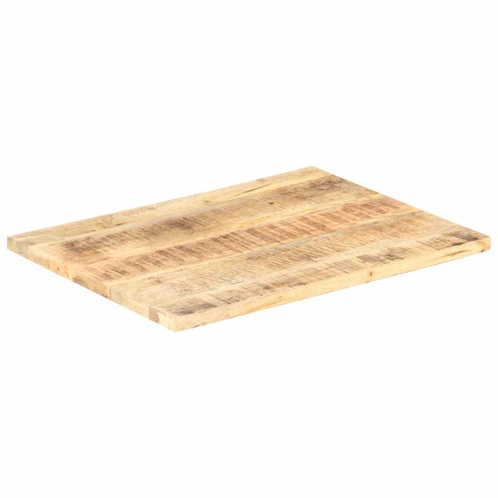 Tischplatte Massivholz Mango 80 x 60 cm, 25-27 mm, poliert und lasiert, holzplatte für Schreibtisch, arbeitsplatte, esstisch, tischplatte zubehör für DIY Bauen renovieren