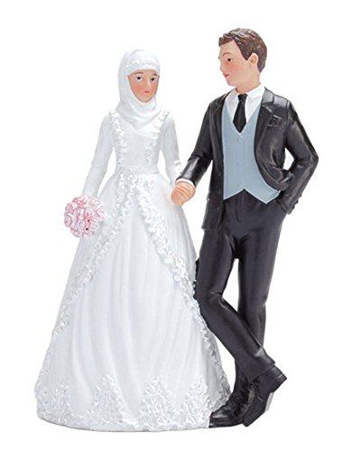 Dragée d'amour Figurine à gâteau de Mariage Couple marié Musulman