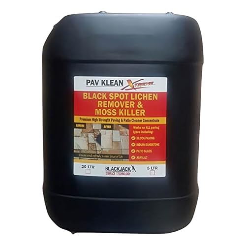 Blackjack Surface Technology Ltd Pav Klean Xtreme Black Spot Lichen Remover Paving Cleaner 20 Litres Fast Acting Less Than 1 Hour