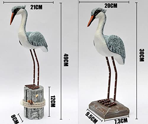 Youugior 2Pcs Coastal Ocean Decor Wooden Seagull Figurine Bird Statue Home Decoration #TOP1