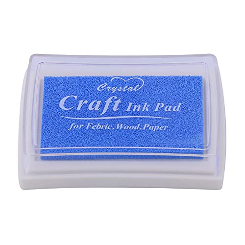YPSelected Craft Ink Pad Inkpad for Paper Wood Fabric 15 Colors Available for Rubber Stamps (Light Blue)