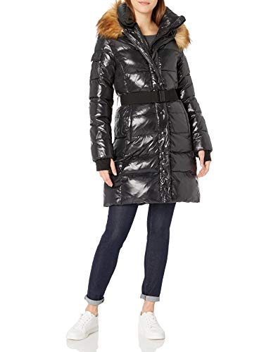 S13 Women's Chalet Long Belted Down Coat, Jet, X-Small
