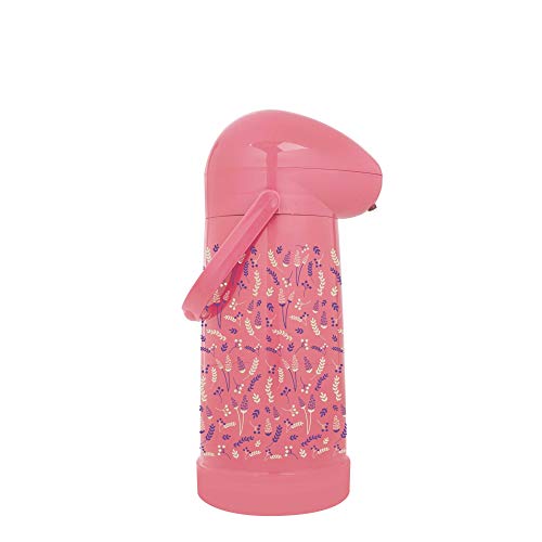 Garrafa Térmica Pressão Nobile Decorada Pêssego, Mor, 1L