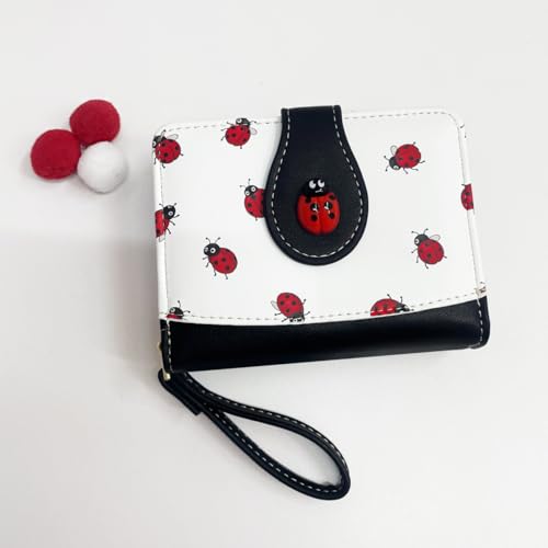 Image of Sunwel Fashion Girls Cutest Prints Wallet Card Slots Small Wallet with Zipper Coin Pouch Wallet for Women
