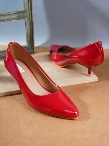 Image of ELLE Women's Solid Stiletto Heel Slip-On Pumps