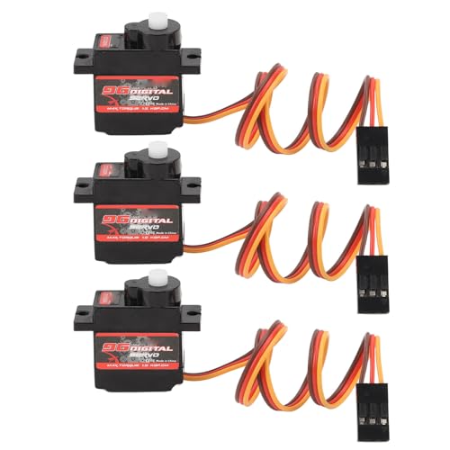 3Pcs RC Servo High Torque Servo Motors, DC4.8-6V Waterproof Full Metal Gear Servo for RC Crawler Car Boat Robot DIY Digital Servo for 1 6, 1 8, 1 10, 1 12 R C Model DIY Car Robot