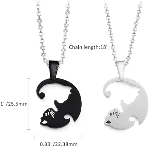 Collier de chat Halloween cadeau puzzle idéal pour couples