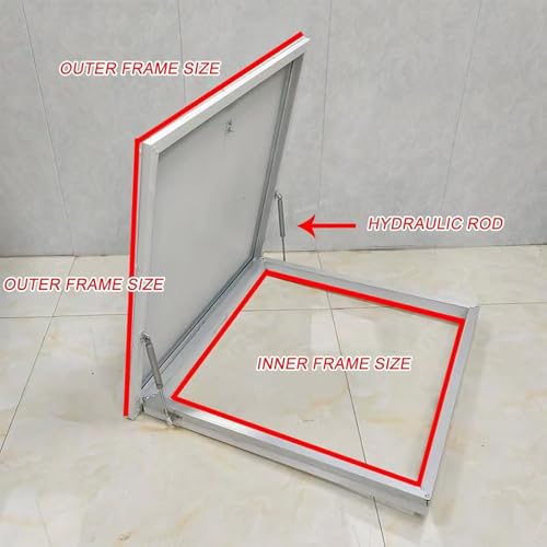 Puerta de seguridad de acero galvanizado para techos 45x45 cm 6