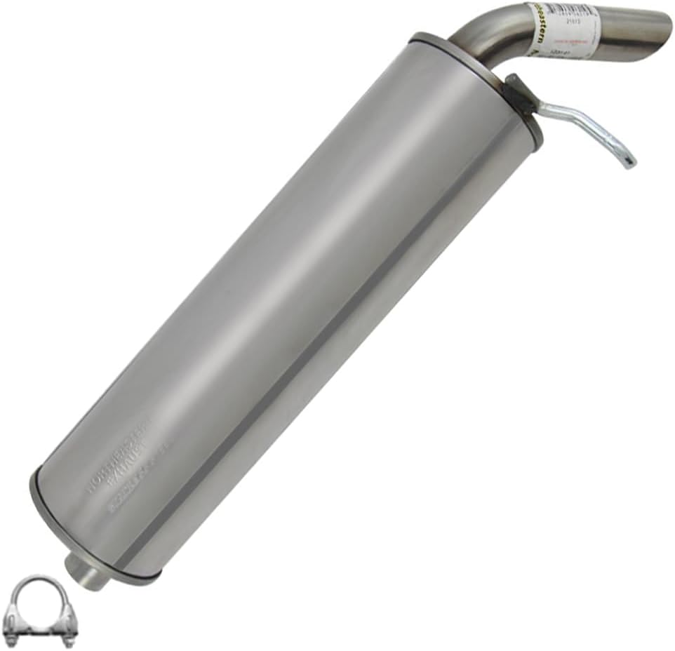 Northeastern Exhaust | Stainless Steel Exhaust Muffler Compatible for Saturn Ion 2003-2007 2.2L | Free Clamp Included | Automotive Replacement Part