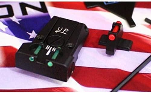LPA TTF Fiber Optic Adjustable Sight Set for Sig Sauer P220, P225, P226, P228, P320, Black, TTF28SS