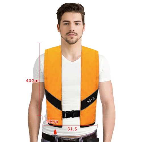 Image of Automatic Inflatable Life Jacket|Life Vest for Adults|PFD Low Profile|Supports up to 330 lbs