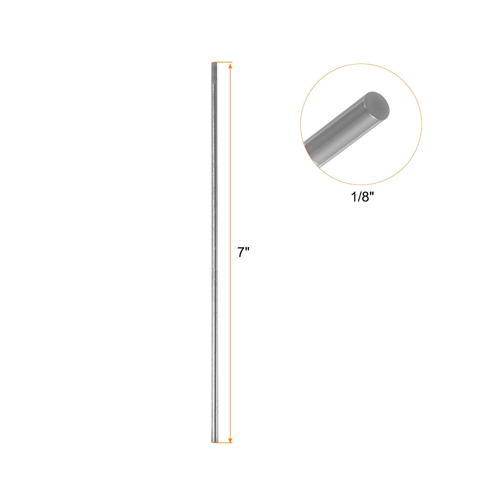 QUARKZMAN 10 Unidades De Electrodos De Tungsteno Para Soldadura TIG 1/8" X 7" 1.8-2.2% Para Soldadura De Acero Inoxidable, Soldadura De Aleaciones Y Magnesio, Manufacturera, Gris WC20