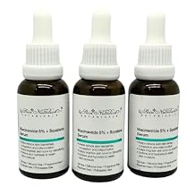 HEB skin nutrition niacinamide 5%+squalene Serum 1ozpack of 3