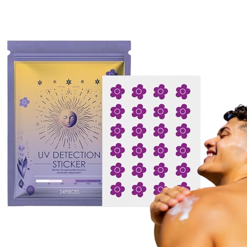 Calcomanías de detección solar UV, calcomanías UV solares, calcomanías recordatorias de protector solar, saber cuándo a aplicar protector solar, parche solar para protector solar