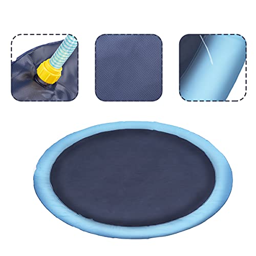 Auptiz Sprinkler Spielmatte, Freier Sommer-Spielzeug im Umweltschutz-PVC Material, Wasserpad für Baby, Kinder und Haustiere