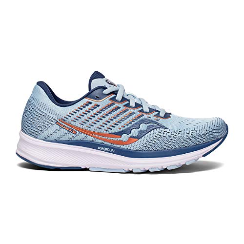 Saucony Women's Ride 13, Sky/Storm, 5.5 Medium
