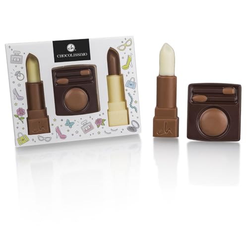CHOCOLISSIMO - Chocolats à Offrir - Makeup Set en Chocolat - Idée Cadeau Anniversaire, Saint Valentin, Fête des Mères - Cadeau Original Femme, Maman, Sœur, Fille,...