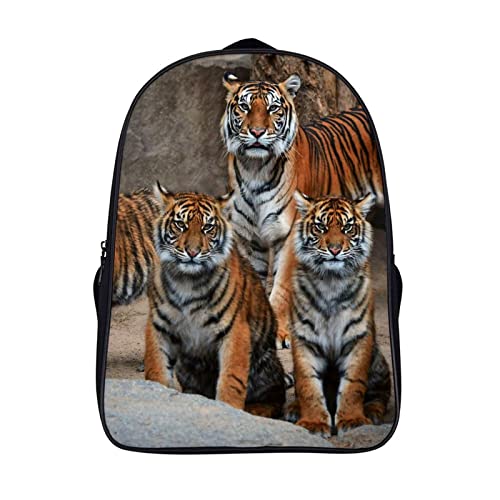 Sac à dos d'école soulageant le dos des enfants motif tigre relief