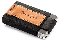 Jaimie Jacobs Nano Boy Cartera Minimalista Slim Wallet Pequeña Tarjetera Fina Pinza para Billetes Billetero Hombre (Cognac)