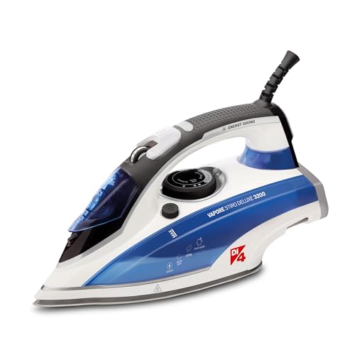 Di4 Vapore Stiro Performance Plancha de Vapor de 3200W, Golpe de Vapor 220 g, Sistema Antical 3 en 1, Sensor Táctil, Control Inteligente de Vapor, Suela Diamond 4D y Función Anti-Brillo