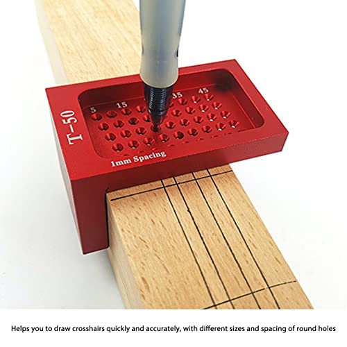 flexman T50 Woodworking Cross Calibration Ruler, Aluminium Alloy Scribing Marking Gauge, L Type Scribe Mark Measuring Tool thumbnail 4