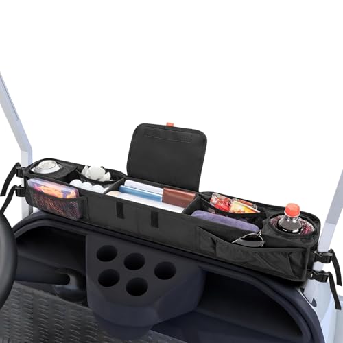 Panier de rangement pour chariot de golf organisateur frontal 81cm sans perçage pour tableau de bord