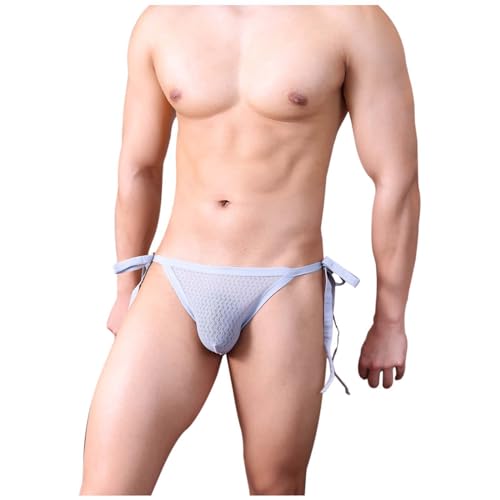 WAZHAKU Tanga para hombre a cuadros estampados, ropa interior transpirable, ligera, sexy, tanga abierta, tanga para hombre con bolsillos, tanga sin espalda, tanga, tanga, tanga, chico, hombre, sexy,