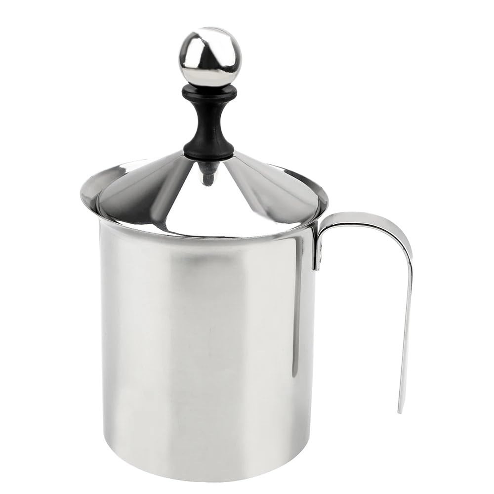 Espumador leche manual doble malla 400/800ml acero inox