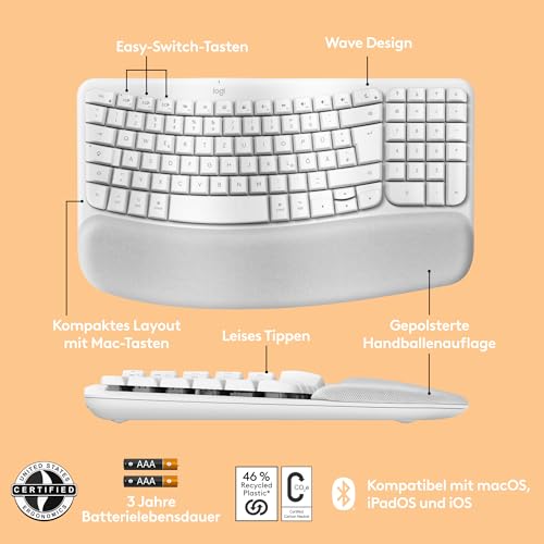 Logitech Wave Keys für Mac - Ergonomische Tastatur