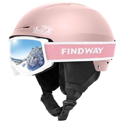 Zestaw kaski i gogli narciarskich Findway, kask do snowboardu z goglami dla kobiet i mężczyzn, dorosłych, kaski narciarskie dla mężczyzn, kobiet i młodzieży