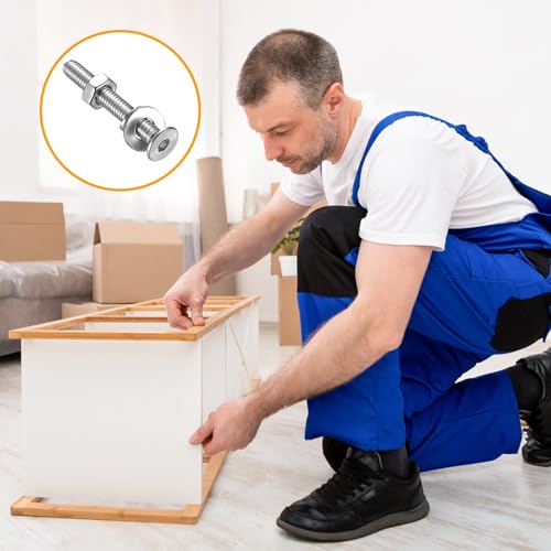 700 Stück M4 Schrauben Set, Senkkopfschrauben Muttern Set, Innensechskant Sechskantschrauben mit Muttern und Unterlegscheiben Kit, Flachkopf Gewindeschrauben Set, Maschinenschrauben