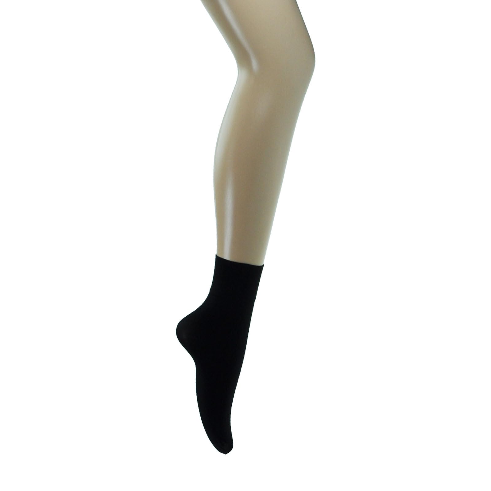 Starlite Lightweight Seamless Ballet Socks (UK Sizes 12.5-3.5, Black)
