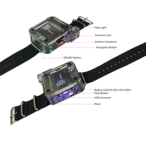 Image of All-New WiFi Deauther Watch V3 ESP8266 Programmable Development Board | Wearable Smartwatch | OLED&Laser | Attack /Control /Test Tool|LOT for DSTIKE (Deauther V3)