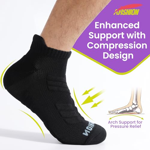 Athletic Ankle Socks for Women&Mens,Athletic Running Socks,Low Cut Mens Anti Odour Socks 6 Pairs3