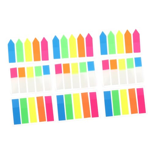FONDOTIN 900個 彩色便利? インデックスラベル 強粘着付箋 多機能類ステッカー 学習 オフィス用 ノートマーク識別用実用的インデックスシー