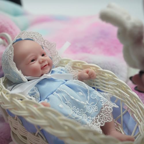Muñeca Mini Reborn Silicone 7 pulgadas con Accesorios miniatura 1