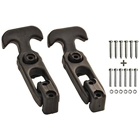 Accessbuy Flexible T-Handle Rubber Draw Latch for Cooler,Boat,Golf Cart,Tool Box,Off-Road Vehicles,Farm Machinery or Engineering Machine Hood (2 Pack with 12PCS Screws) Cover