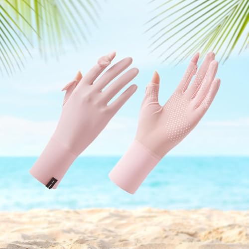 oshhni Luvas de proteção solar femininas que dirigem luvas de verão completo luvas de verão luvas de